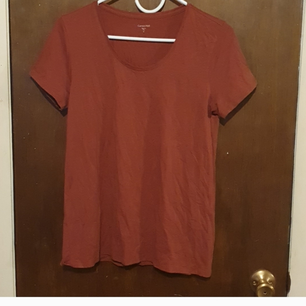 Garnet Hill Rust Short Sleeve Tee